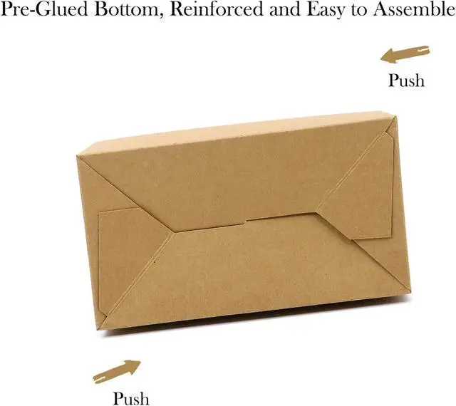 Alt view image 5 of 6 - 24Pcs Brown Party Favor Treat Boxes Goodie Paper Box with Handles