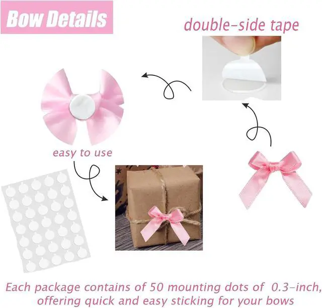Alt view image 3 of 7 - 50 Pcs Mini Christmas Color Bows,1.57 Inch Small Ribbon Bow Decorations, Mini Satin Fabric Bows for Crafts and Gift Wrapping Decorations(Chirstmas Color)