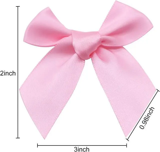 Alt view image 3 of 7 - 50 Pcs Mini Satin Ribbon Bows Flowers DIY Craft Scrapbooking DIY Embellishmen Projects,Bow Decorations Gift Box Packaging Accessories(Multicolor)