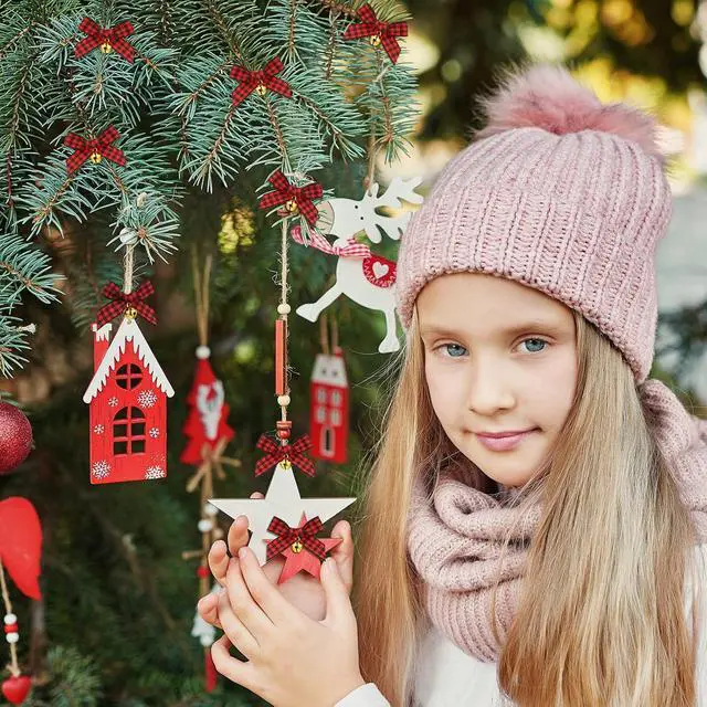 Alt view image 5 of 7 - Dingion 50 Pcs Christmas Bow Bell, Red and Black, Polyester