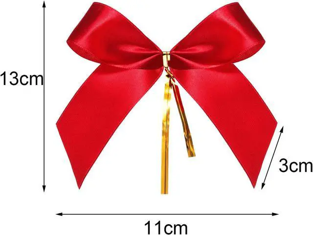 Alt view image 2 of 7 - Sumind 48 Pcs Red Bows for Christmas Tree Wreath Gift Decor, 5 x 4 Inch