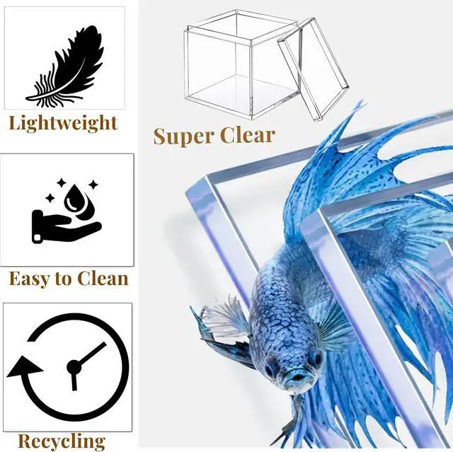 Alt view image 3 of 7 - KissYou Small Acrylic Box Clear Display Case Plastic Square Cube 2 Packs Candy Box with Lid Jewelry Storage Contanier