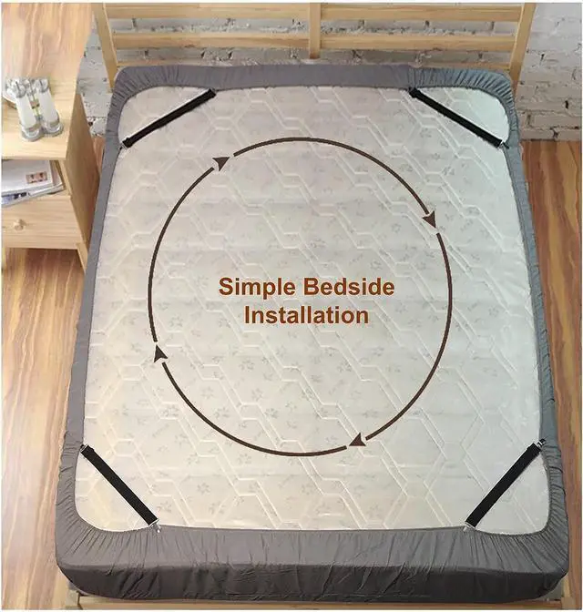 Alt view image 2 of 7 - RayTour Sheet Straps Bed Sheet Keeper Holder for Corners Sheet Stays Suspender Clips Fitted Sheet Holder Clips Garters Fasteners Mattress Clamps