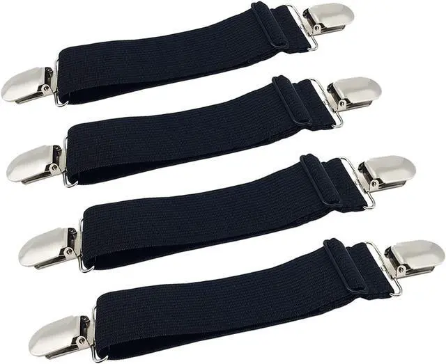 Alt view image 7 of 7 - RayTour Sheet Straps Bed Sheet Keeper Holder for Corners Sheet Stays Suspender Clips Fitted Sheet Holder Clips Garters Fasteners Mattress Clamps