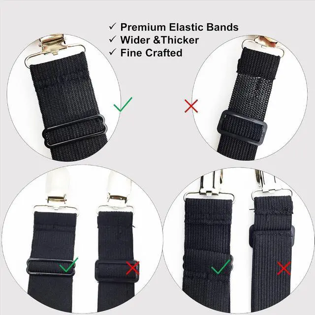 Alt view image 6 of 7 - RayTour Sheet Straps Bed Sheet Keeper Holder for Corners Sheet Stays Suspender Clips Fitted Sheet Holder Clips Garters Fasteners Mattress Clamps
