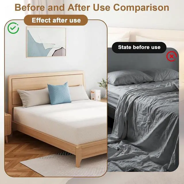 Alt view image 6 of 7 - Adjustable Elastic Fitted Sheet, Anti-Slip Mattress Corner Grips, Suitable for Sheets, Sofa Cushions, and Tablecloths, 4-Piece Set (White)