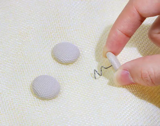 Alt view image 3 of 5 - Mini Skater Small Upholstery Pins Linen Fabric Covered Button Twist Pins Classy Bed Skirt Pins for Slipcovers Headliners Fixed, Pack of 12 (Beige)