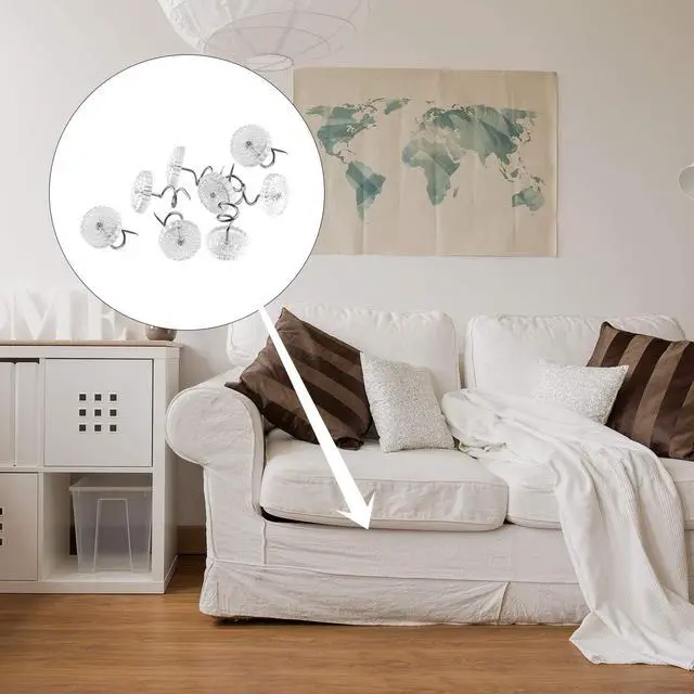 Alt view image 6 of 6 - KUUQA 100 Pieces Upholstery Twist Pins Clear Heads Bed Skirt Pins