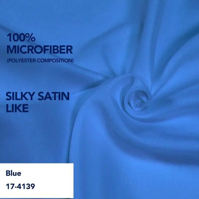 Alt view image 5 of 7 - PureFit Wrap Around Ruffled Bed Skirt, Blue, Queen/King - 14" Drop