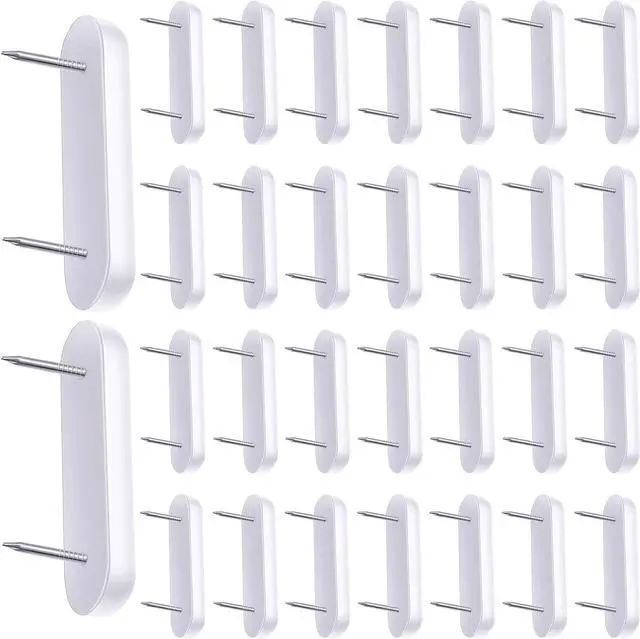 Main image of Jetec 30 Pieces Plastic Head Double Pins for Bed Skirt Slipcover