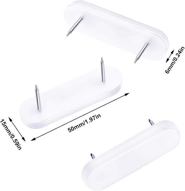 Alt view image 2 of 6 - Jetec 30 Pieces Plastic Head Double Pins for Bed Skirt Slipcover