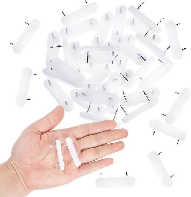 Alt view image 6 of 6 - Jetec 30 Pieces Plastic Head Double Pins for Bed Skirt Slipcover