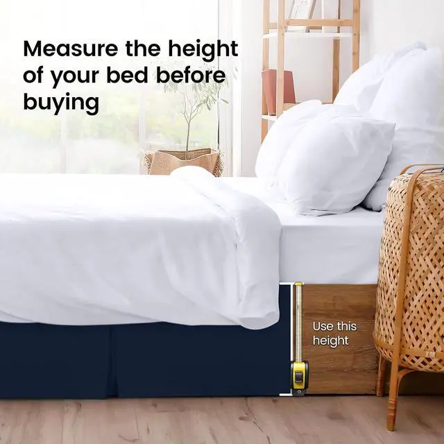 Alt view image 4 of 7 - Full Bed Skirt, Hides Under-Bed Storage 16 Inch Drop, Pleated, White