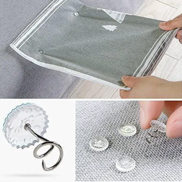 Alt view image 4 of 6 - 60 Pcs Upholstery Tacks Bed Skirt Headliner Furniture Pins Upholstery Screw