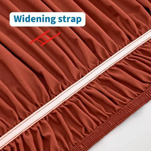 Alt view image 6 of 7 - Entisn Rust Wrap Around Bed Skirt, Twin Twin XL 14-Inch Brushed Drop