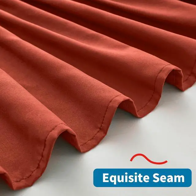 Alt view image 7 of 7 - Entisn Rust Wrap Around Bed Skirt, Twin Twin XL 14-Inch Brushed Drop