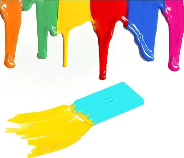 Alt view image 5 of 6 - DGAGA 2 Pack of Mini Squeegees, Self Adhesive Silk Screen Stencil Squeegee Turquoise Silicone Screen Printing Tools for Applying Mesh Stencils Ink or Chalk Paste Scraper