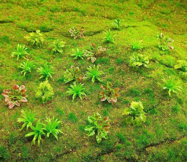 Alt view image 7 of 7 - 90pcs Mini Model Trees Plants Flowers Green Shrubs Bush Model, Aritificial Plants Model Train Scenery Architecture Flower Model Scenery