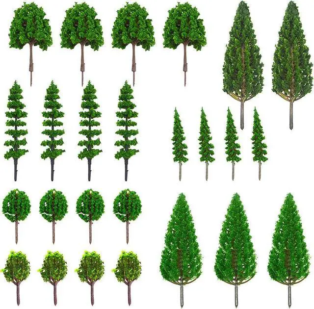 Main image of 25Pcs Miniature Trees Model Trees for Handcrafts and Train Scenery