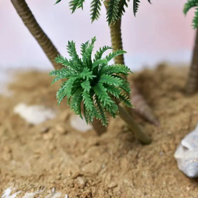 Alt view image 5 of 7 - Palm Tree Model Trees, 18PCS Miniature Palm Trees Mixed 5 Size Fake Plastic Trees for Diorama, Model Train, Fairy Garden, Cake Decoration DIY Scenery Landscape Cake Decoration(3.1" - 6.3")
