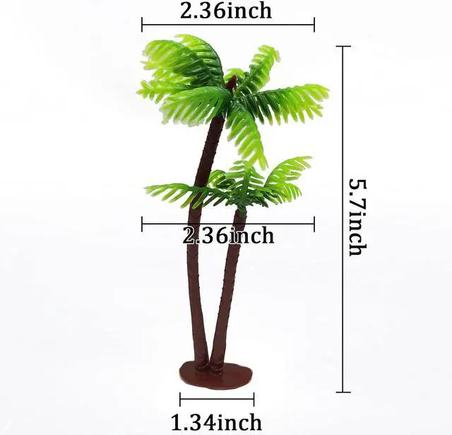 Alt view image 2 of 5 - YOOHUA 25PCS Coconut Palm Model Artificial Trees/Cake Topper - Charming Cupcake Topper Scenery Model Scenery Model for Cake Decorations or Building Model Landscape Artificial Plants