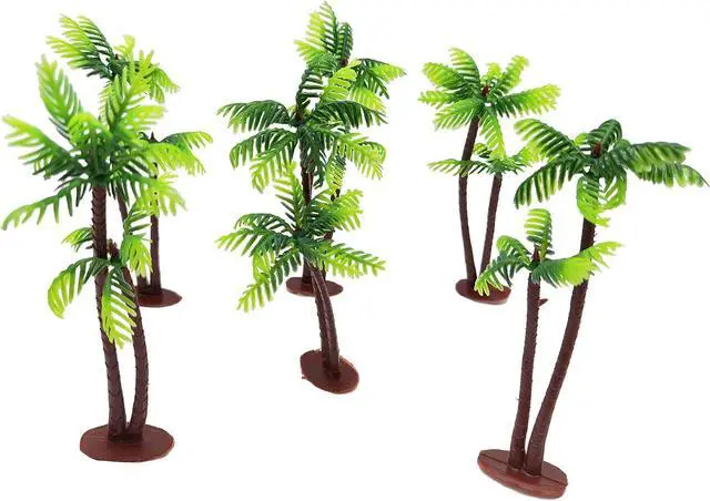 Alt view image 3 of 5 - YOOHUA 25PCS Coconut Palm Model Artificial Trees/Cake Topper - Charming Cupcake Topper Scenery Model Scenery Model for Cake Decorations or Building Model Landscape Artificial Plants