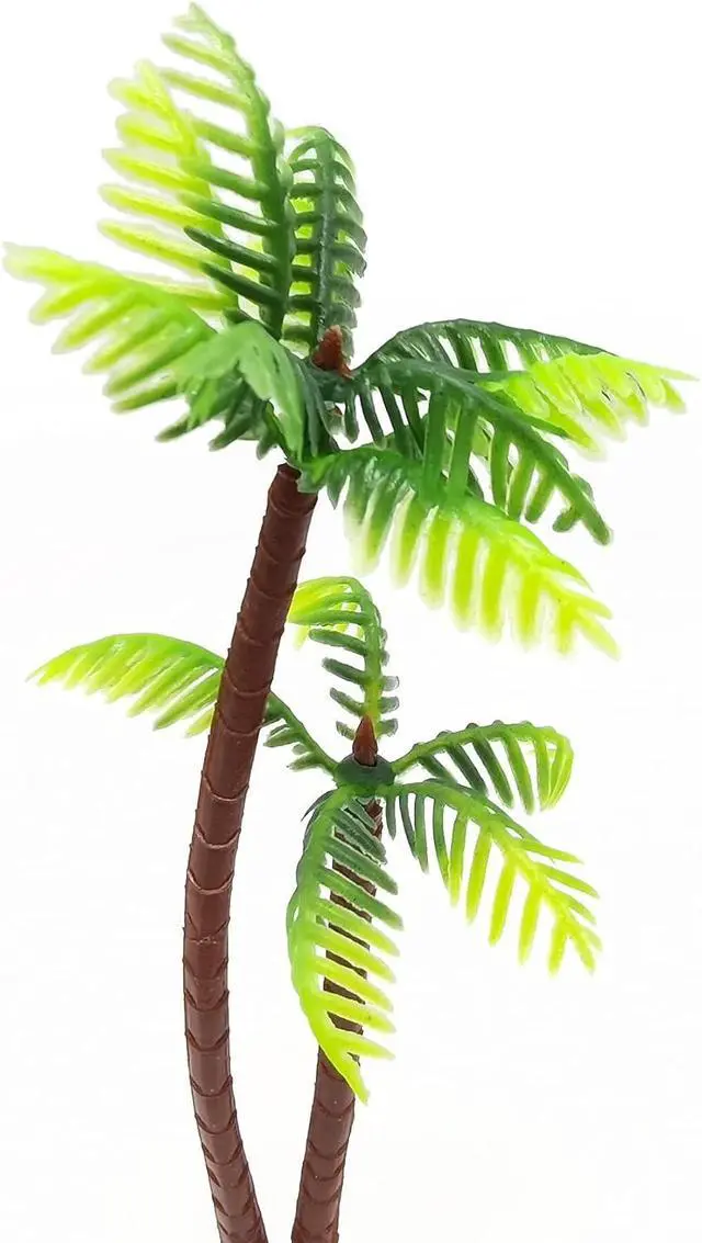 Alt view image 4 of 5 - YOOHUA 25PCS Coconut Palm Model Artificial Trees/Cake Topper - Charming Cupcake Topper Scenery Model Scenery Model for Cake Decorations or Building Model Landscape Artificial Plants