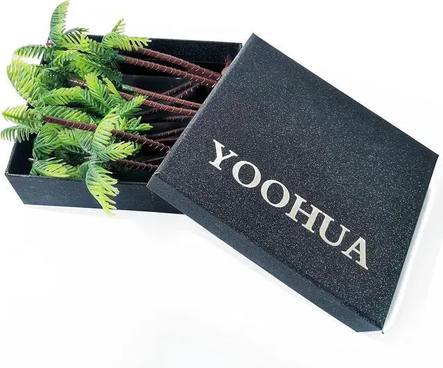 Alt view image 5 of 5 - YOOHUA 25PCS Coconut Palm Model Artificial Trees/Cake Topper - Charming Cupcake Topper Scenery Model Scenery Model for Cake Decorations or Building Model Landscape Artificial Plants