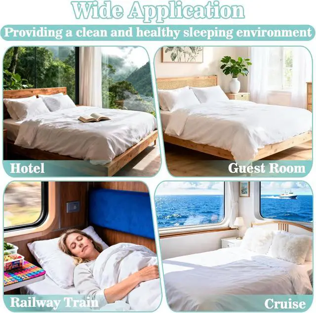 Alt view image 2 of 7 - MAQIHAN Disposable Sheets for Travel - Disposable Bed Sheets Queen Size