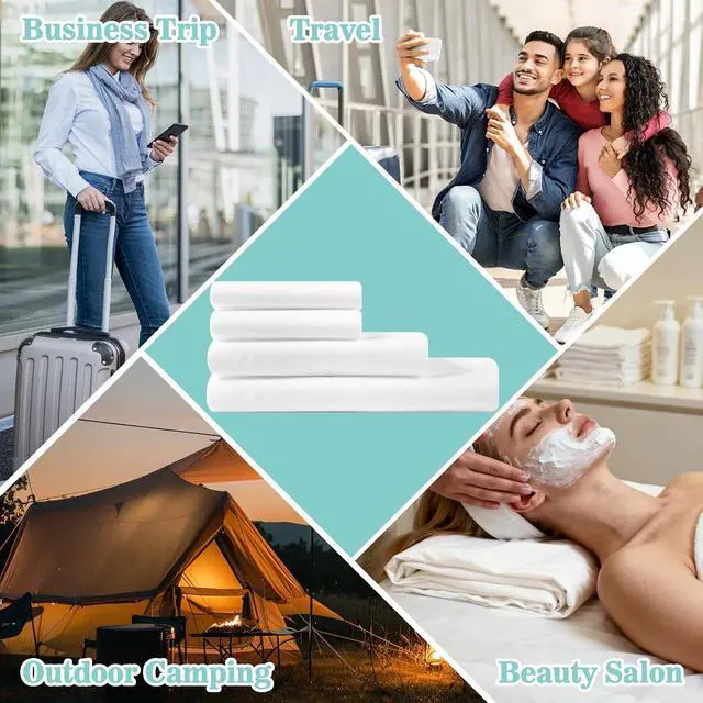 Alt view image 5 of 7 - MAQIHAN Disposable Sheets for Travel - Disposable Bed Sheets Queen Size
