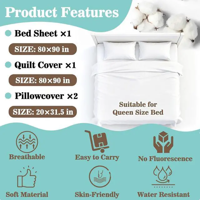 Alt view image 6 of 7 - MAQIHAN Disposable Sheets for Travel - Disposable Bed Sheets Queen Size