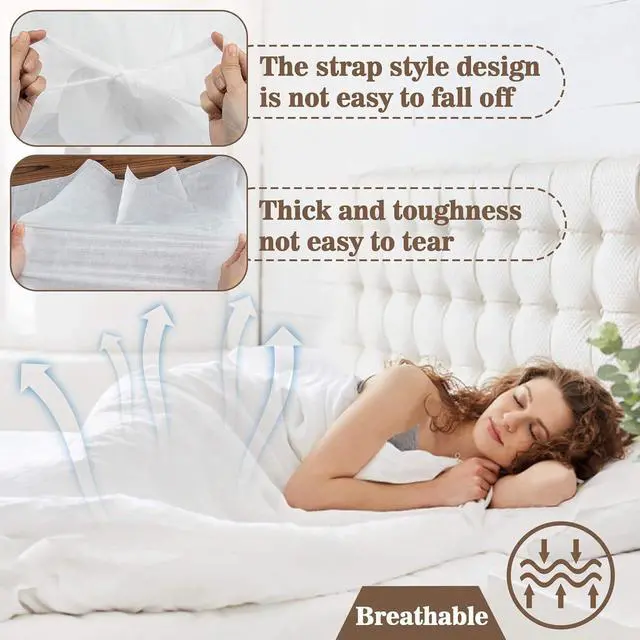 Alt view image 7 of 7 - MAQIHAN Disposable Sheets for Travel - Disposable Bed Sheets Queen Size