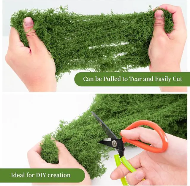 Alt view image 3 of 7 - Fake Green Moss for Potted Plants,Artificial Moss for Crafts Indoor,DIY Table Decorating Fairy Garden Accessories Wedding Party Floral Decor Outdoor (Dark Green 7oz)
