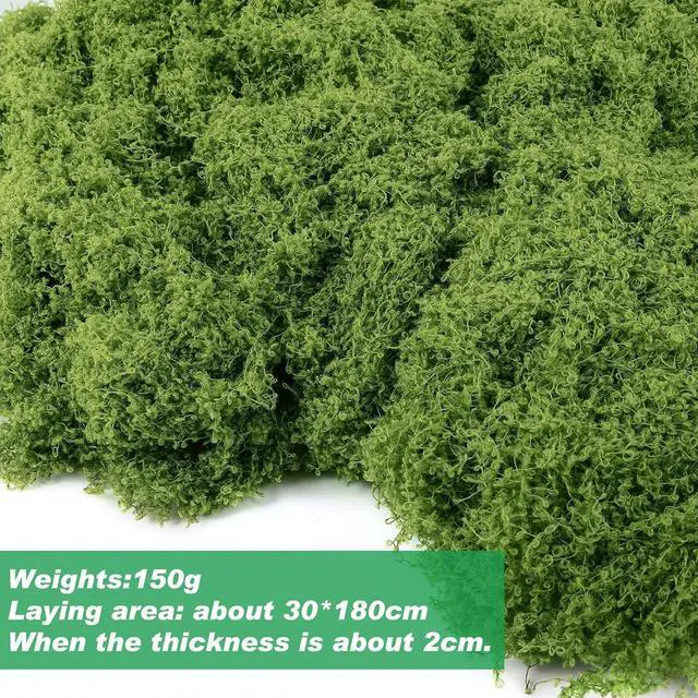 Alt view image 2 of 7 - Fake Green Moss for Plants Indoor, 5.3OZ Artificial Moss (Dark Green)