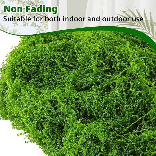 Alt view image 4 of 6 - Yomirduy Artificial Moss for Crafts, 5.3OZ Fake Green Moss for Potted Plants, Faux Moss Decor for DIY Decorative, Walls,Table Centerpieces Decor Fairy Garden Model Making (150g)