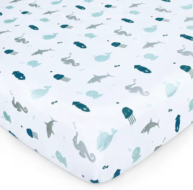Alt view image 3 of 7 - Crib Sheets for Boys or Girls 2-Pack, Fitted Crib Sheet 52'' x 28''