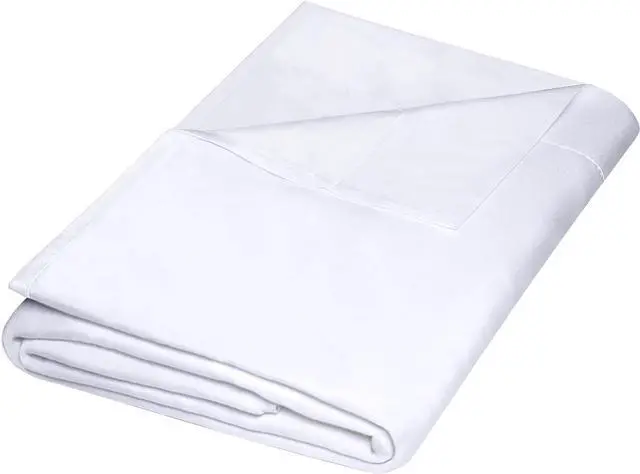 Main image of ZPECC Twin Flat Sheet Only 1 Pack, Durable White Top Bed Sheets Hypoallergenic Soft Brushed Microfiber Color-Coded Hem Threads, 66"x96"