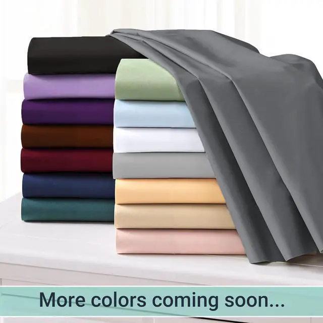 Alt view image 6 of 7 - ZPECC Twin Flat Sheet Only 1 Pack, Durable White Top Bed Sheets Hypoallergenic Soft Brushed Microfiber Color-Coded Hem Threads, 66"x96"
