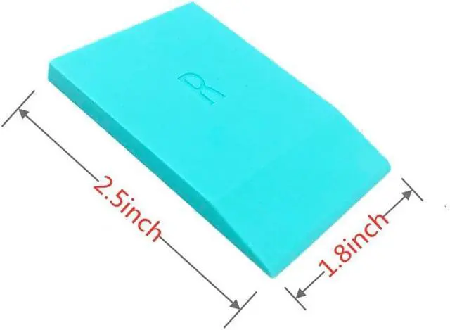 Alt view image 3 of 6 - DGAGA 2 Pack of Mini Squeegees, Self Adhesive Silk Screen Stencil Squeegee Turquoise Silicone Screen Printing Tools for Applying Mesh Stencils Ink or Chalk Paste Scraper