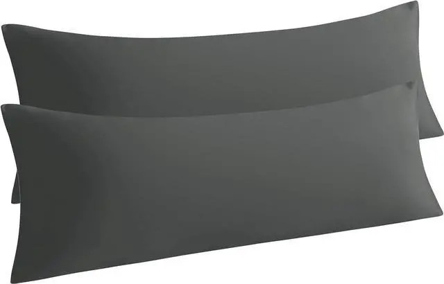 Main image of NTBAY Body Microfiber Pillowcases, Set of 2, Dark Grey