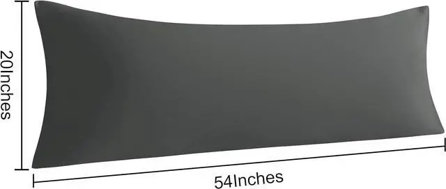 Alt view image 3 of 7 - NTBAY Body Microfiber Pillowcases, Set of 2, Dark Grey
