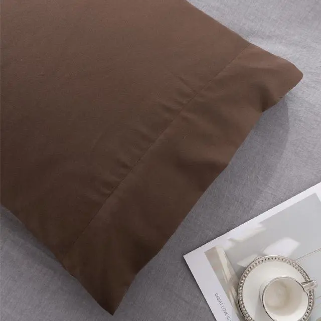 Alt view image 2 of 6 - Microfiber Queen Bed Pillowcases 2 Pack, Super Soft Bed Pillow Covers Envelope Closure, Wrinkle, Fade and Stain Resistant, 20x30, Coffee