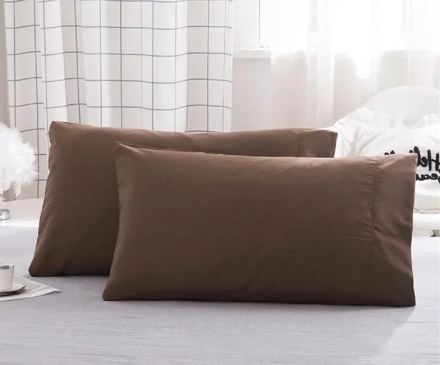 Alt view image 4 of 6 - Microfiber Queen Bed Pillowcases 2 Pack, Super Soft Bed Pillow Covers Envelope Closure, Wrinkle, Fade and Stain Resistant, 20x30, Coffee