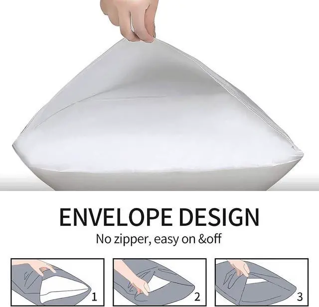 Alt view image 5 of 6 - Microfiber Queen Bed Pillowcases 2 Pack, Super Soft Bed Pillow Covers Envelope Closure, Wrinkle, Fade and Stain Resistant, 20x30, Coffee