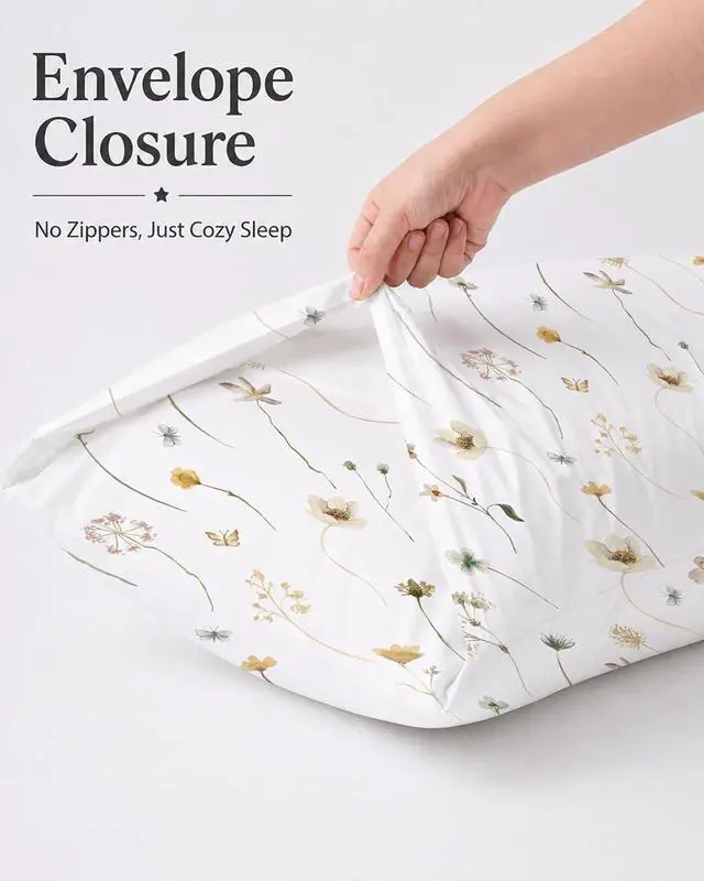 Alt view image 5 of 7 - Toddler Pillowcases 2 Pack, 13 x 18 in, Envelope Closure, Butterfly Garden