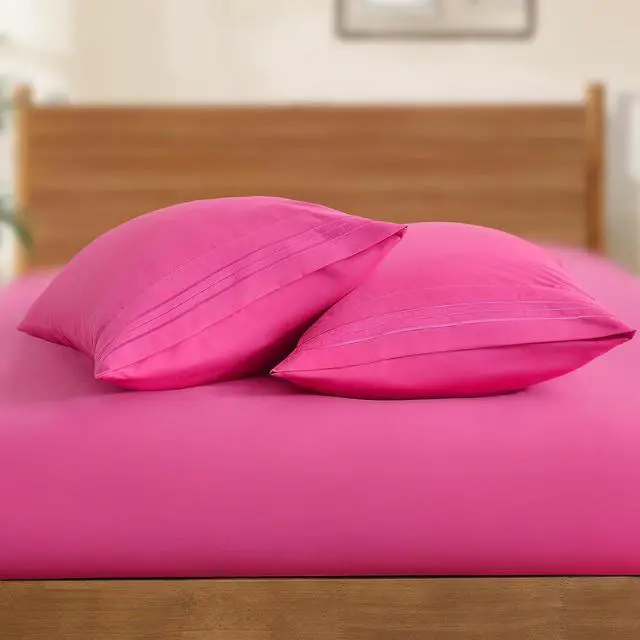Alt view image 4 of 7 - Horbaunal Microfiber Pillowcases Standard Size, Hot Pink, 2 Pack