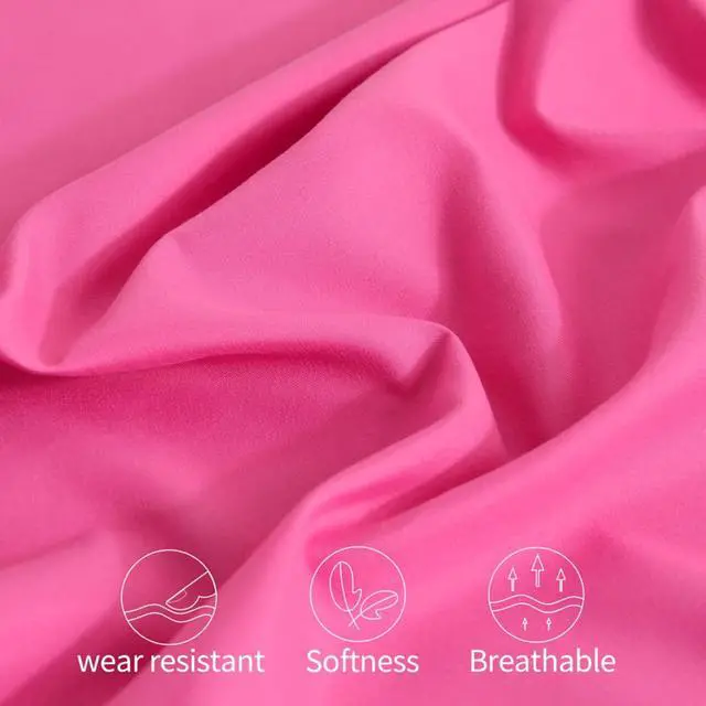Alt view image 6 of 7 - Horbaunal Microfiber Pillowcases Standard Size, Hot Pink, 2 Pack