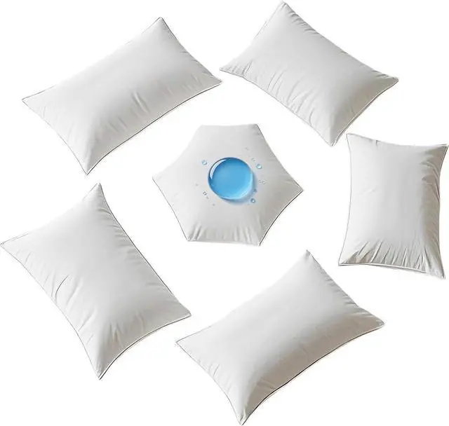 Main image of Waterproof Pillow Protectors Standard Size 20x26 Inches 4 Pack with Zipper Dust Proof Moisture Proof Sweat Proof Pillow Case Cover Protector Soft Cozy White