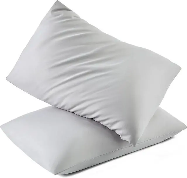 Main image of TILLYOU Toddler Pillowcase 2 Pack with Envelope Closure,13" x 18" Silky Soft Microfiber Travel Pillow Case Kids Pillowcases for Boys and Girls,Gray