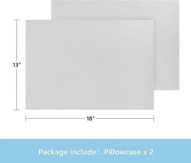 Alt view image 2 of 7 - TILLYOU Toddler Pillowcase 2 Pack with Envelope Closure,13" x 18" Silky Soft Microfiber Travel Pillow Case Kids Pillowcases for Boys and Girls,Gray